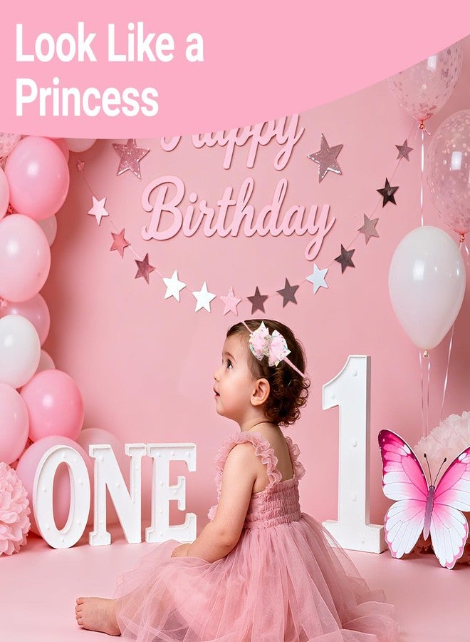 Papoopy Birthday Hair Bow for Party, Headband for 1st Birthday Decorations - Image 5